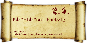 Máriássi Hartvig névjegykártya
